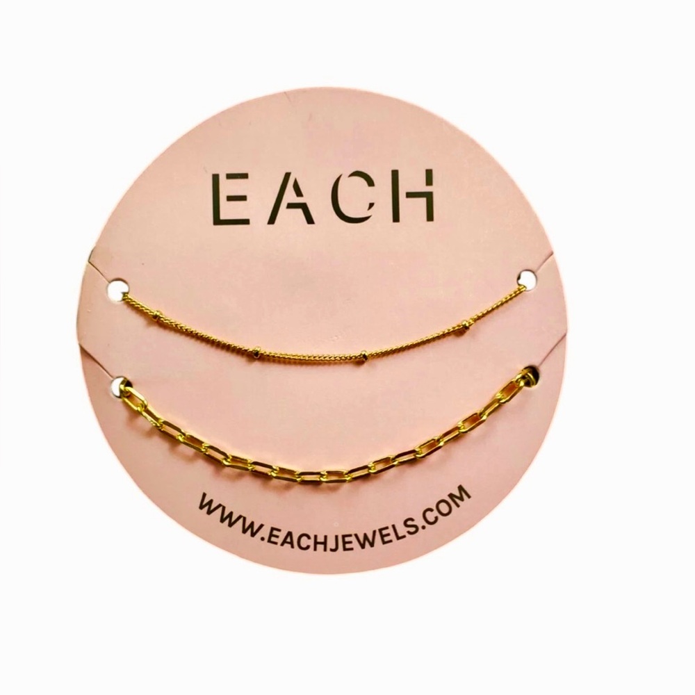 14kt Gold Plated 2 pc Layered Necklace by EACH